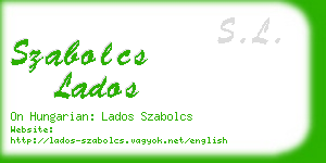 szabolcs lados business card